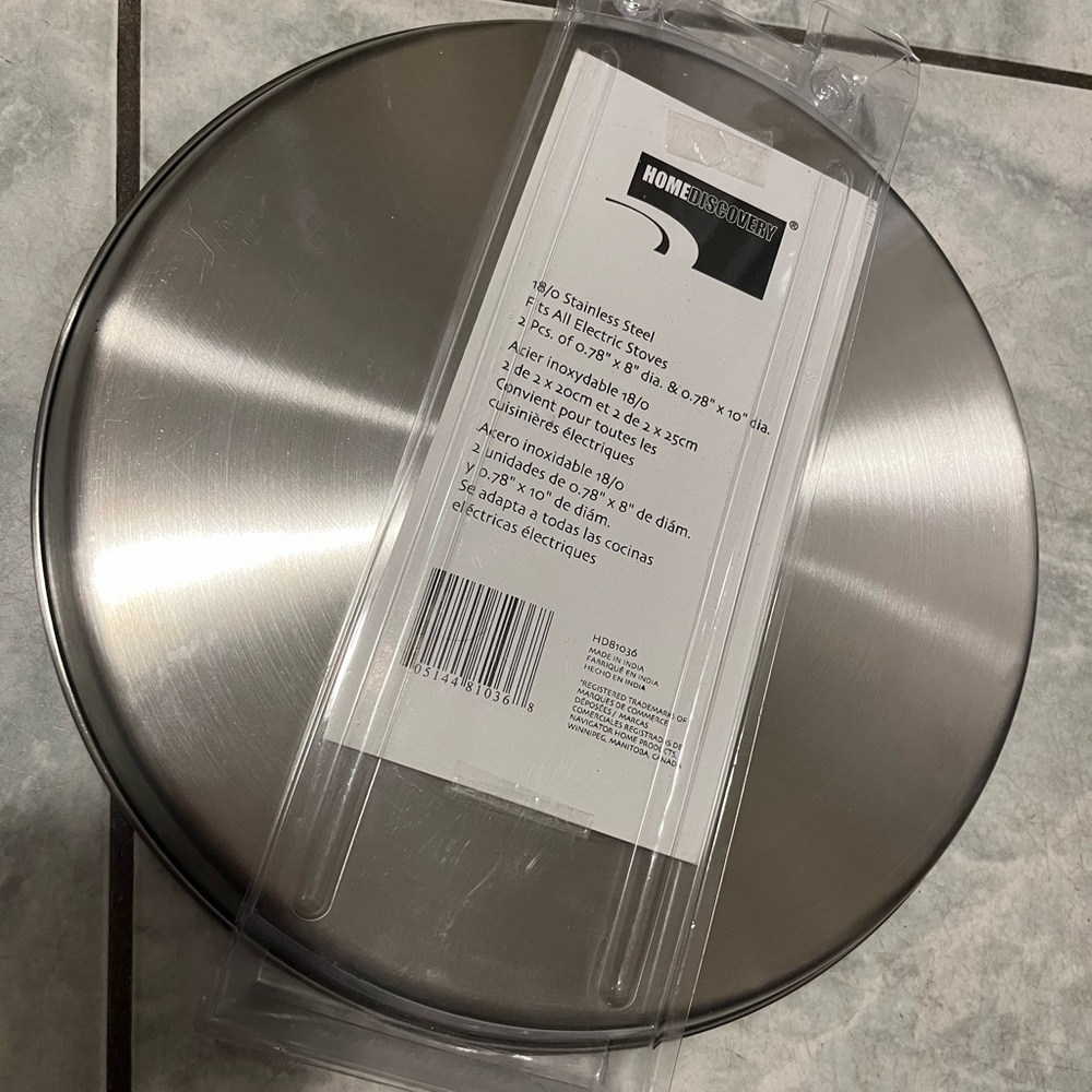 Stainless steel stove top burner covers